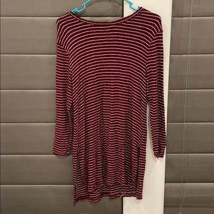 Red and White Striped Dress